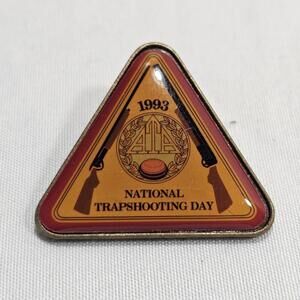 Vtg Resin Over Enamel ATA National Trap Shooting Day  Lapel Hat Pin  1993